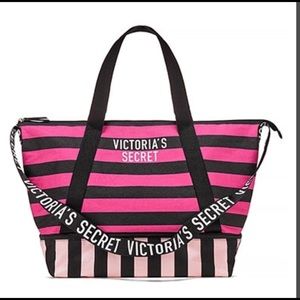 Victoria’s Secret Striped Weekender Duffle Tote